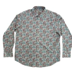 TOMMY BAHAMA ISLAND ZONE THE SIESTA KEY GARDENS CORAL HAZE MEN NYLON SHIRT XL